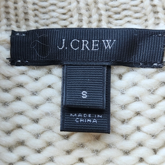 J. CREW Women's Sweater Small Gray Turtleneck Rag Wool Angora - Picture 3 of 10